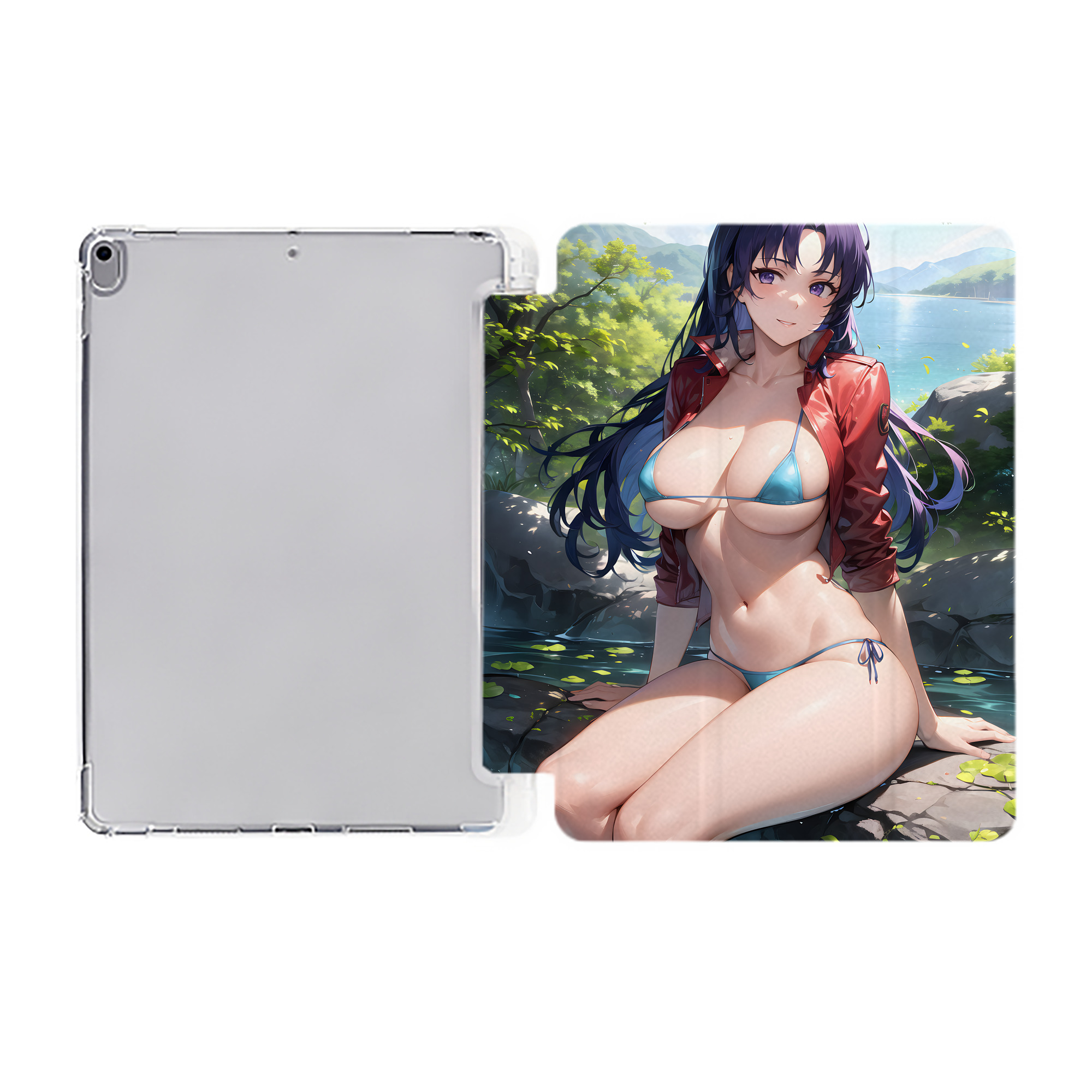 （画像用） EVA 新世紀エヴァンゲリオン IPad ケース ペン収納付き 三つ折りスタンド PUレザー×シリコン 対応機種9.5/10.5/10.9インチ